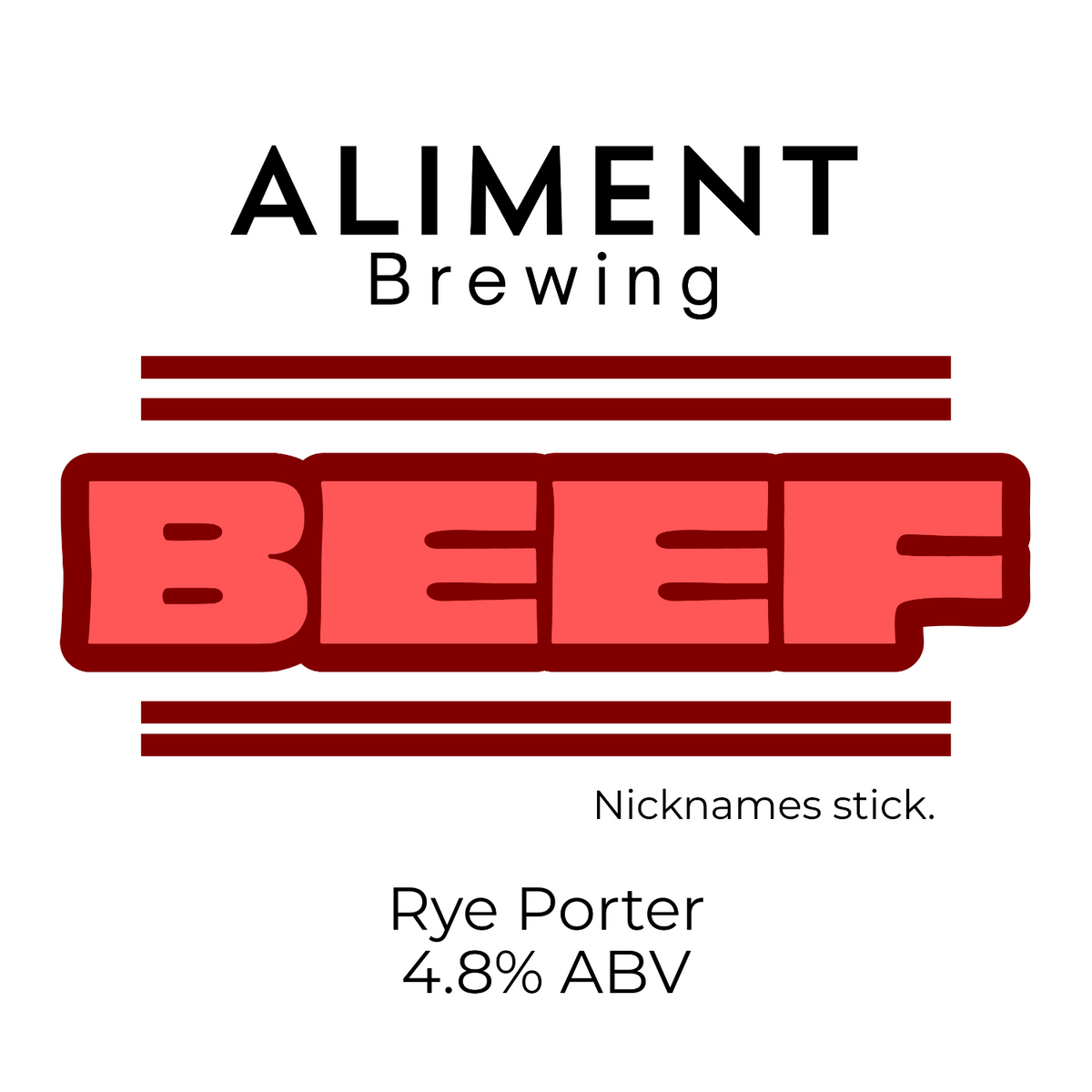 Beef Rye Porter 4.8% ABV Keg