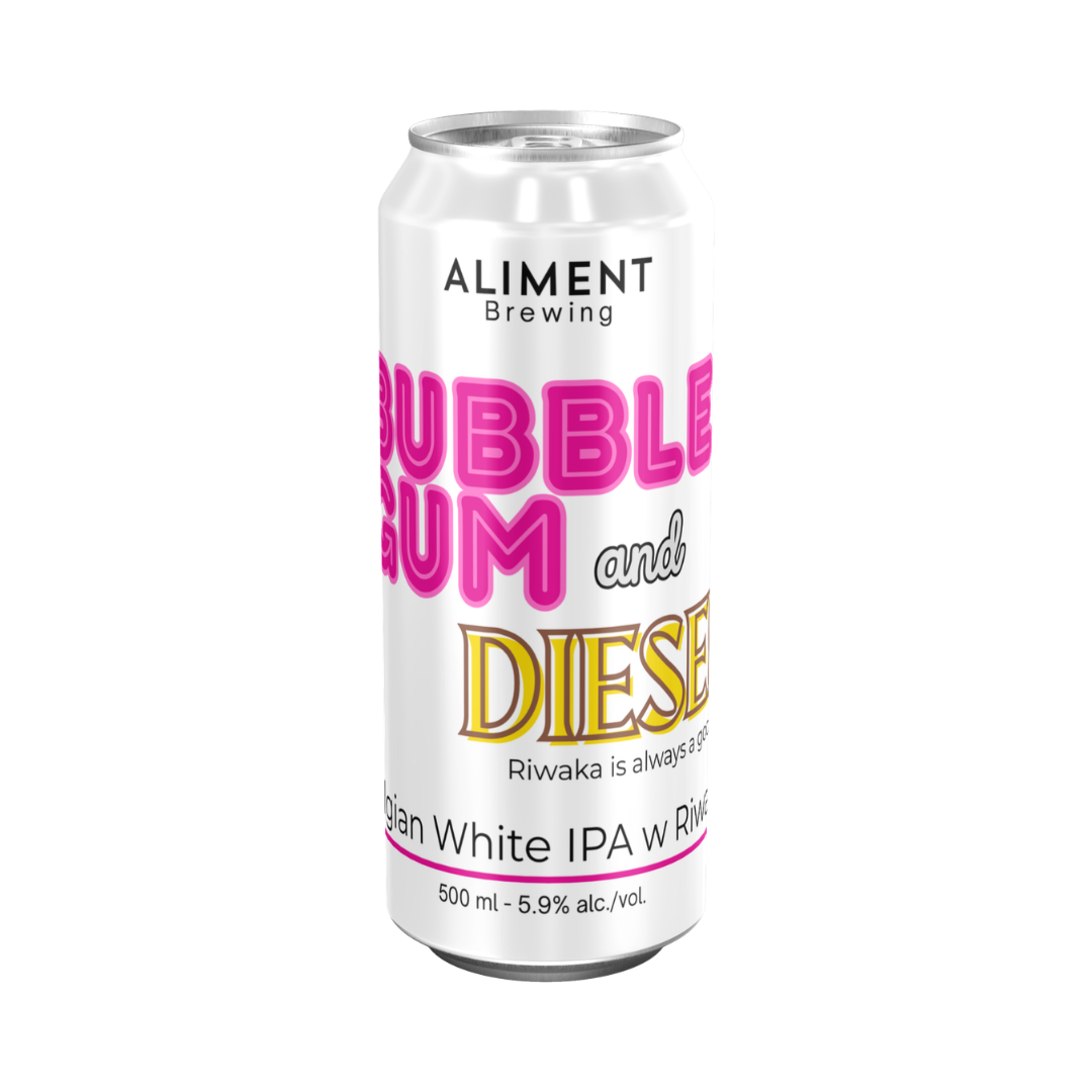 Bubblegum & Diesel Belgian White IPA 5.9% ABV